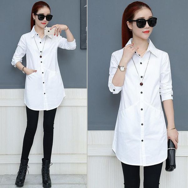 women's blouses & shirts white shirt women 's 2021 long sleeve mid-length korean style spring and autumn slimming loose top
women's blouses & shirts white shirt women 's 2021 long sleeve mid-length korean style spring and autumn slimming loose top