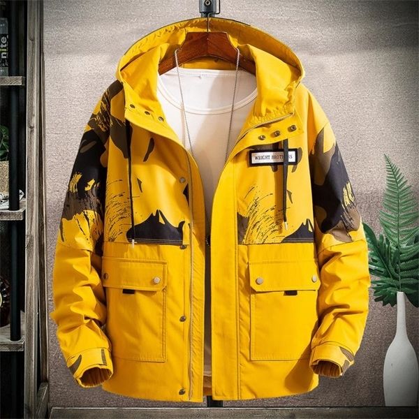 camouflage jacket men 2021 spring autumn trend loose tooling coat korean fashion casual hooded jackets big pocket men clothing, Black;brown
camouflage jacket men 2021 spring autumn trend loose tooling coat korean fashion casual hooded jackets big pocket men clothing, Black;brown