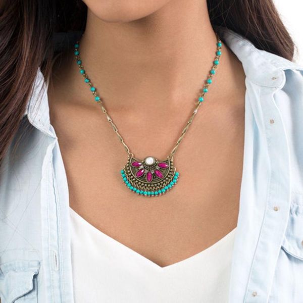 pendant necklaces adjustable long chain necklace multicolor floral beads ethnic bohemian vintage jewelry for women, Silver
pendant necklaces adjustable long chain necklace multicolor floral beads ethnic bohemian vintage jewelry for women, Silver