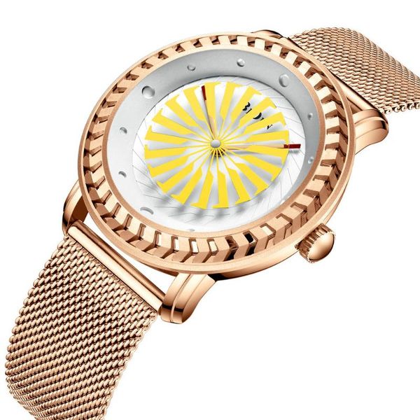 wristwatches biden fashion creative turbine watch men waterproof rose gold ultra thin quartz watches mesh strap sport style wristwatc, Slivery;brown
wristwatches biden fashion creative turbine watch men waterproof rose gold ultra thin quartz watches mesh strap sport style wristwatc, Slivery;brown