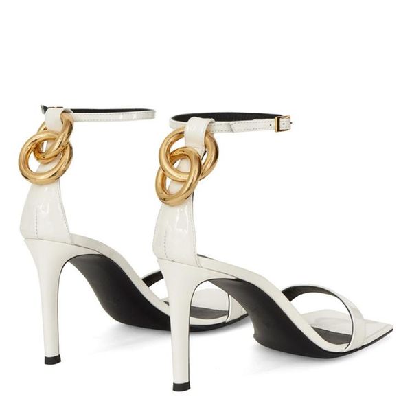 sandals square toe white leather women gold chains decor ankle strap summer shoes 7cm high heels sandalias femmes lady pump, Black
sandals square toe white leather women gold chains decor ankle strap summer shoes 7cm high heels sandalias femmes lady pump, Black