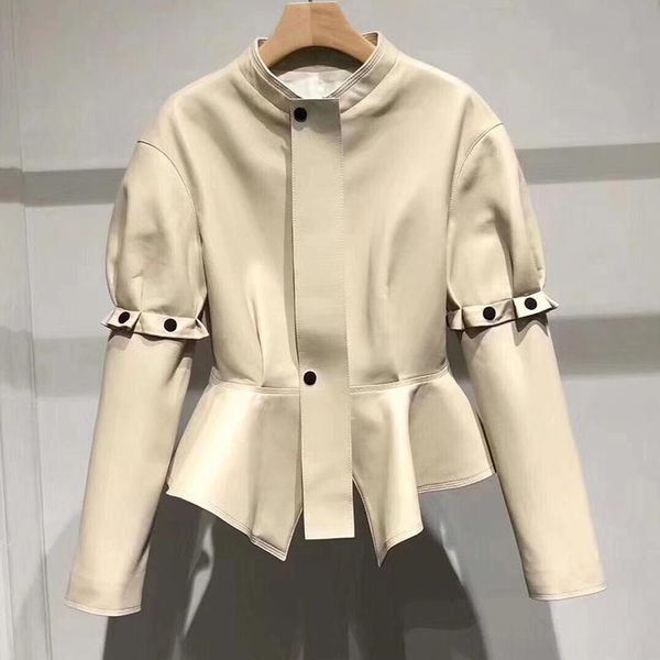 women's leather & faux 100% jacket women 2021 female casual solid blazer spring autumn formal outerwear coat, Black
women's leather & faux 100% jacket women 2021 female casual solid blazer spring autumn formal outerwear coat, Black