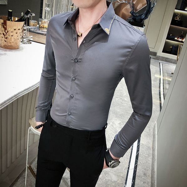 british 2021 new style shirt fashion long sleeve men's thin fit streetwear casual male blouse 4xl-m ux30, Black;brown
british 2021 new style shirt fashion long sleeve men's thin fit streetwear casual male blouse 4xl-m ux30, Black;brown