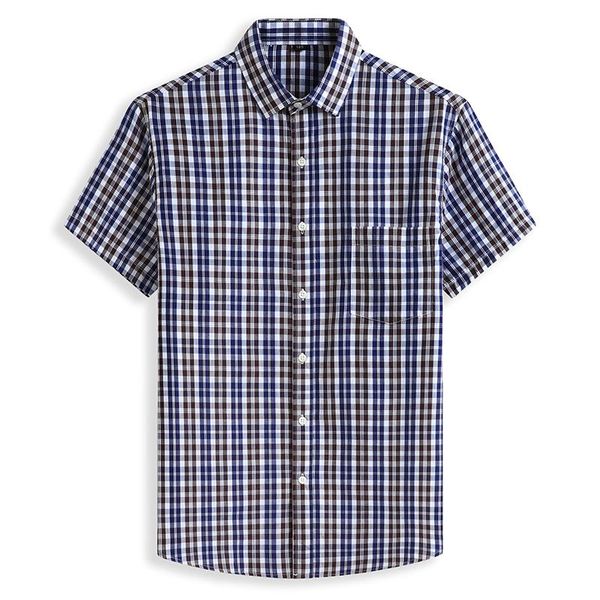 men's casual shirts red blue plaid shirt men summer 2021 fashion chemise homme mens checkered short sleeve blouse 8xl, White;black
men's casual shirts red blue plaid shirt men summer 2021 fashion chemise homme mens checkered short sleeve blouse 8xl, White;black