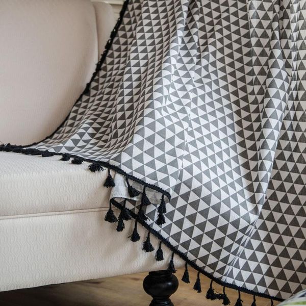 curtain & drapes fashion black triangle print partition with tassel thickened cotton linen semi-shading fabric rod pocket processing
curtain & drapes fashion black triangle print partition with tassel thickened cotton linen semi-shading fabric rod pocket processing