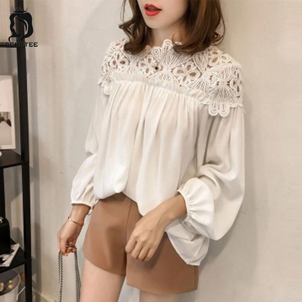 women's blouses & shirts sweet women long sleeve hollow out female causal loose chiffon blouse womens solid color elegant girls female, White
women's blouses & shirts sweet women long sleeve hollow out female causal loose chiffon blouse womens solid color elegant girls female, White