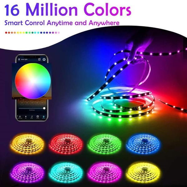 led lights bluetooth app controlled smart music led strip lights rgb color change light strips for bedroom party home decoration
led lights bluetooth app controlled smart music led strip lights rgb color change light strips for bedroom party home decoration