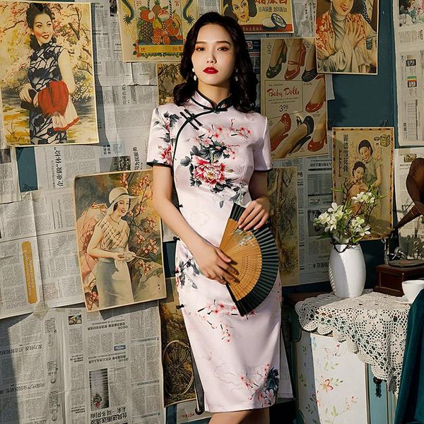 ethnic clothing chinese traditional cheongsam vintage qipao women floral print high split party gowns vestidos, Red
ethnic clothing chinese traditional cheongsam vintage qipao women floral print high split party gowns vestidos, Red