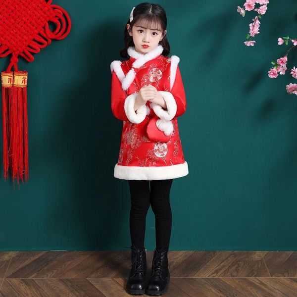 ethnic clothing children girl winter chinese year clothes traditional embroidery cheongsam tang suit stage party festival oriental hanfu, Red
ethnic clothing children girl winter chinese year clothes traditional embroidery cheongsam tang suit stage party festival oriental hanfu, Red