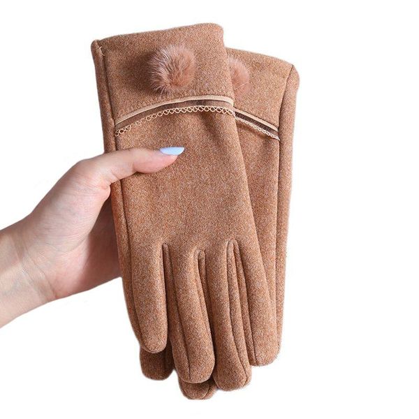 five fingers gloves winter women keep warm touch screen plus velvet thicken hairball outdoor sports cycling drive elegant soft mittens, Blue;gray
five fingers gloves winter women keep warm touch screen plus velvet thicken hairball outdoor sports cycling drive elegant soft mittens, Blue;gray