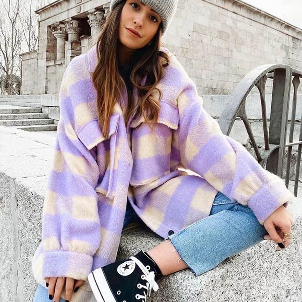 new european and american bloggers loose long-sleeved woolen plaid coat in autumn and winter of 2021, Black
new european and american bloggers loose long-sleeved woolen plaid coat in autumn and winter of 2021, Black