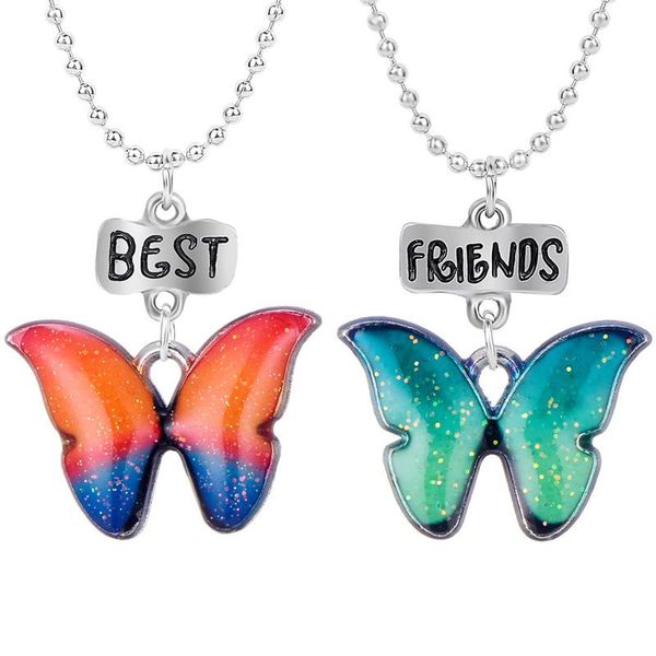 2pcs/set jewelry friends charm necklaces pendants cartoon lovely butterfly necklace friendship kids set girls children gift, Golden;silver
2pcs/set jewelry friends charm necklaces pendants cartoon lovely butterfly necklace friendship kids set girls children gift, Golden;silver