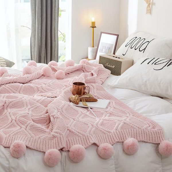 blankets european luxury chenille fur ball blanket knitted bed tail scarf decorative sofa cover with pom poms
blankets european luxury chenille fur ball blanket knitted bed tail scarf decorative sofa cover with pom poms