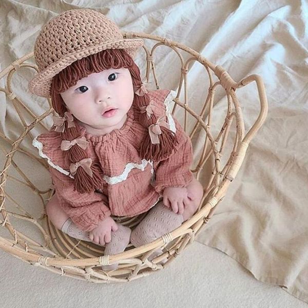 autumn winter handmade knitted baby girls wig bowknot hat newborn wigs brades kid ear protection crochet cap with plaits, Yellow
autumn winter handmade knitted baby girls wig bowknot hat newborn wigs brades kid ear protection crochet cap with plaits, Yellow