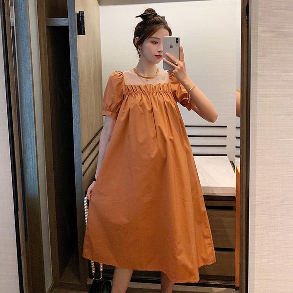 maternity dresses 17795# dress summer short sleeves korean style loose a line gauze patchwork pregnant women plus size mom, White
maternity dresses 17795# dress summer short sleeves korean style loose a line gauze patchwork pregnant women plus size mom, White