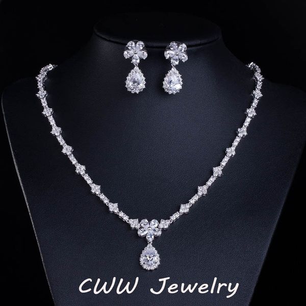 bridal accessories white gold color sparkling cubic zirconia crystal bridesmaid jewelry sets for wedding gift t120 210714, Silver
bridal accessories white gold color sparkling cubic zirconia crystal bridesmaid jewelry sets for wedding gift t120 210714, Silver
