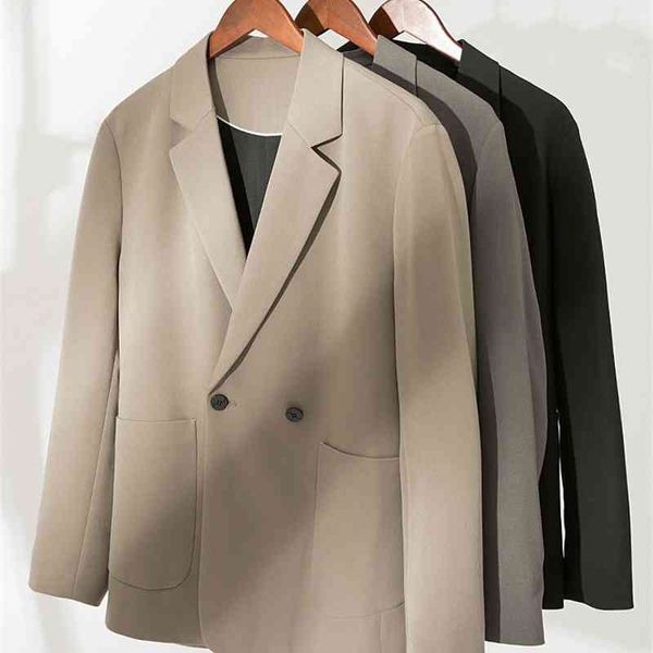oversize loose spring and autumn small suit trend ruffian handsome leisure silhouette double row button men's coat, White;black
oversize loose spring and autumn small suit trend ruffian handsome leisure silhouette double row button men's coat, White;black