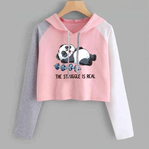women's hoodies & sweatshirts creative 2021 fashion short hoodie autumn/winter anime panda print sweatshirt casual streetwear, Black
women's hoodies & sweatshirts creative 2021 fashion short hoodie autumn/winter anime panda print sweatshirt casual streetwear, Black