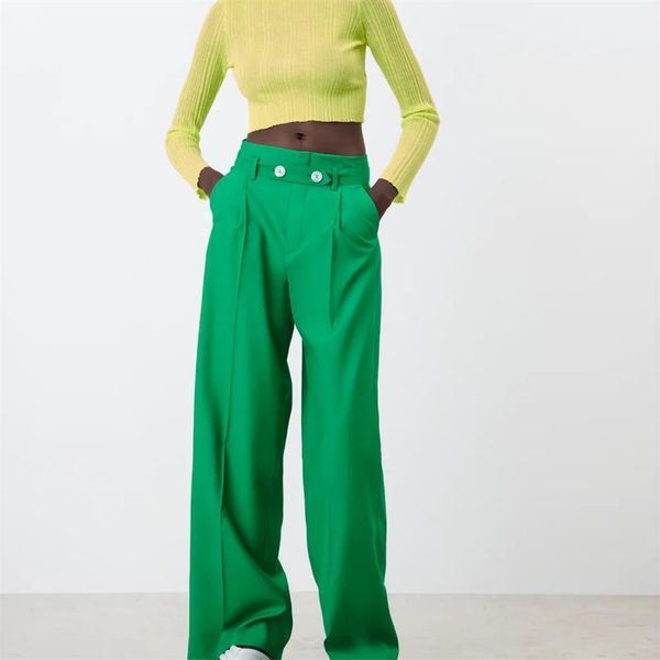 women's pants & capris zxqj women 2021 fashion with buttoned side pockets wide leg vintage high waist zipper female trousers mujer, Black;white
women's pants & capris zxqj women 2021 fashion with buttoned side pockets wide leg vintage high waist zipper female trousers mujer, Black;white