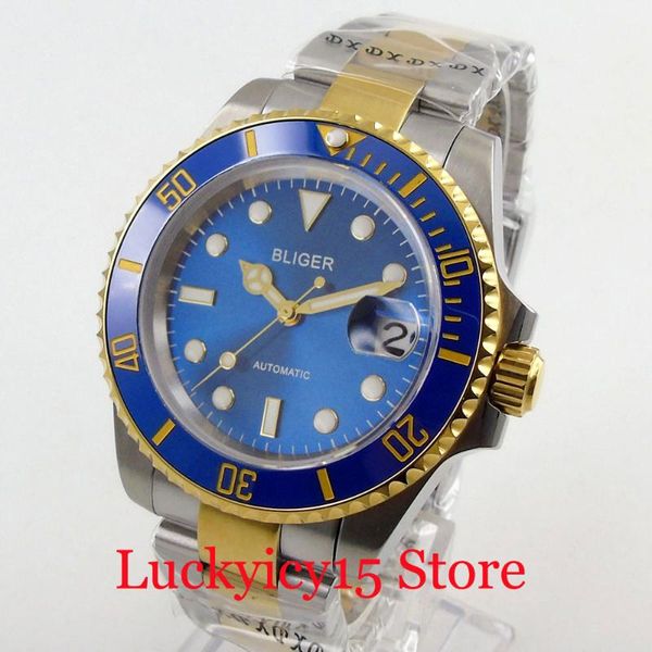 bliger 24 jewerls japan nh35 miyota 8215 blue mechanical men wristwatch business solid case gold coated bezel two-tone bracelet, Slivery;brown
bliger 24 jewerls japan nh35 miyota 8215 blue mechanical men wristwatch business solid case gold coated bezel two-tone bracelet, Slivery;brown