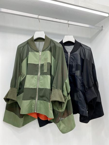 women's jackets 2021fw autumn luxury women mesh patchwork loose jacket coat female asymmetrical casual overcoat 2 color gdnz 9.01, Black;brown
women's jackets 2021fw autumn luxury women mesh patchwork loose jacket coat female asymmetrical casual overcoat 2 color gdnz 9.01, Black;brown