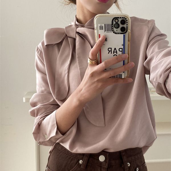 2021 new spring autumn ol elegant chic bow collar shirt women solid blouses loose long sleeve work wear woman shirts b10c, Black
2021 new spring autumn ol elegant chic bow collar shirt women solid blouses loose long sleeve work wear woman shirts b10c, Black