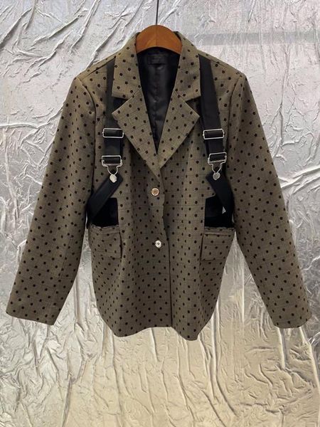women's suits & blazers early autumn of 2021 the flocking flower straps suit 0812, White;black
women's suits & blazers early autumn of 2021 the flocking flower straps suit 0812, White;black