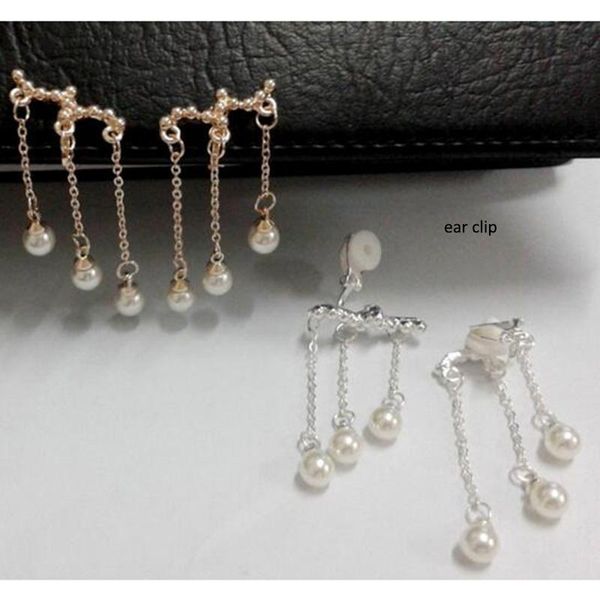 clip-on & screw back grace jun korea style long tassel 3 layer simulated pearl clip on earrings without piercing for women party wedding ear, Silver
clip-on & screw back grace jun korea style long tassel 3 layer simulated pearl clip on earrings without piercing for women party wedding ear, Silver