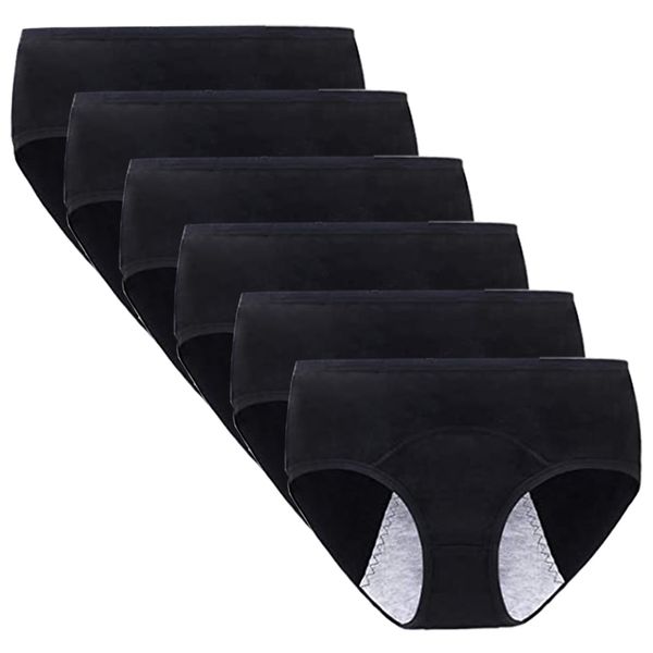 6 pcs menstrual panties women cotton physiological leak proof period briefs lingerie maam comfortable absorbtent underwear, Red;black
6 pcs menstrual panties women cotton physiological leak proof period briefs lingerie maam comfortable absorbtent underwear, Red;black