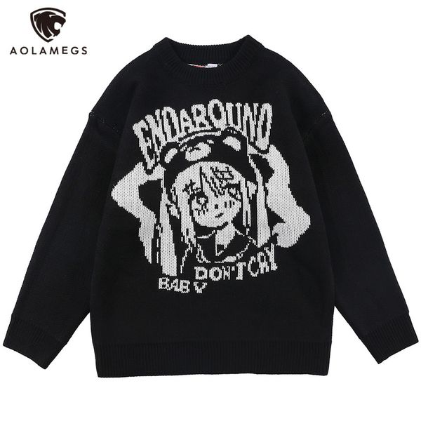 men's knitted sweater, cartoon clothing, japane style, fashionable, frh, lovers, White;black
men's knitted sweater, cartoon clothing, japane style, fashionable, frh, lovers, White;black