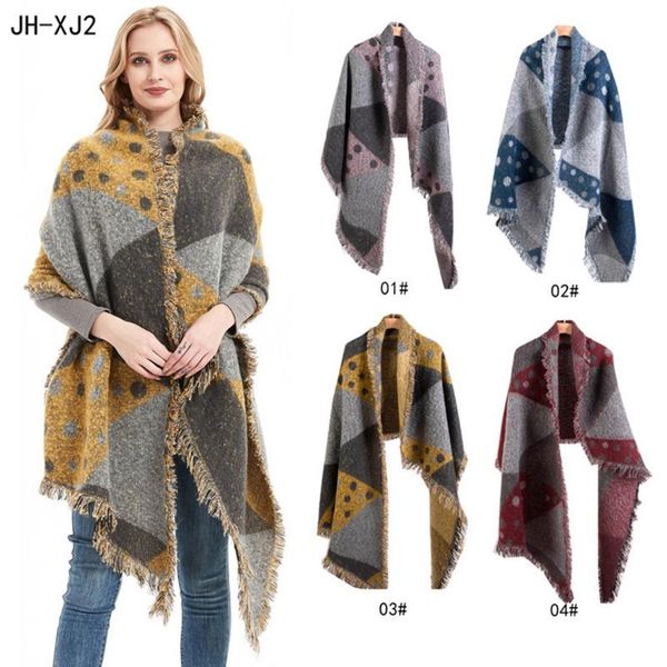 hats, scarves & gloves sets style european and american circle yarn thickened polka dot lattice bevel scarf women autumn winter shawl, Blue;gray
hats, scarves & gloves sets style european and american circle yarn thickened polka dot lattice bevel scarf women autumn winter shawl, Blue;gray