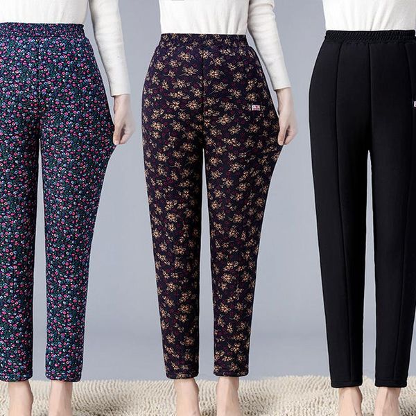 women's leggings winter women bottom plus size warm velvet print high waist pants y154, Black
women's leggings winter women bottom plus size warm velvet print high waist pants y154, Black