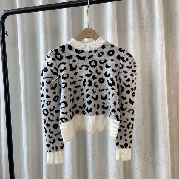 women's sweaters puff sleeve leopard womens autumn causal o-neck pullover knitwear fashion high waist knitted jumper 6v029, White;black
women's sweaters puff sleeve leopard womens autumn causal o-neck pullover knitwear fashion high waist knitted jumper 6v029, White;black