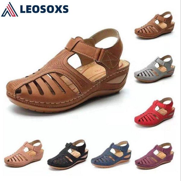 leosoxs portable woman sandals women comfortable ladies fashion wedges female rome hollow out shoes women's zip footwear x129, Black
leosoxs portable woman sandals women comfortable ladies fashion wedges female rome hollow out shoes women's zip footwear x129, Black