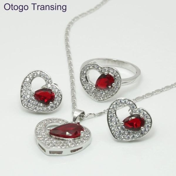 earrings & necklace otogo transing 925 sterling silver color red crystal heart ring pendant jewelry sets for women made s210
earrings & necklace otogo transing 925 sterling silver color red crystal heart ring pendant jewelry sets for women made s210