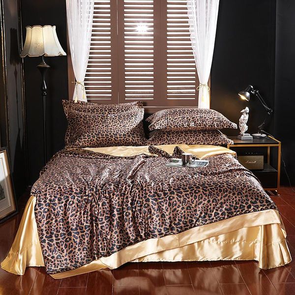 bedding sets leopard printing noble set luxury silky satin king duvet/quilt cover bedspread sheet pillowcase home textiles
bedding sets leopard printing noble set luxury silky satin king duvet/quilt cover bedspread sheet pillowcase home textiles