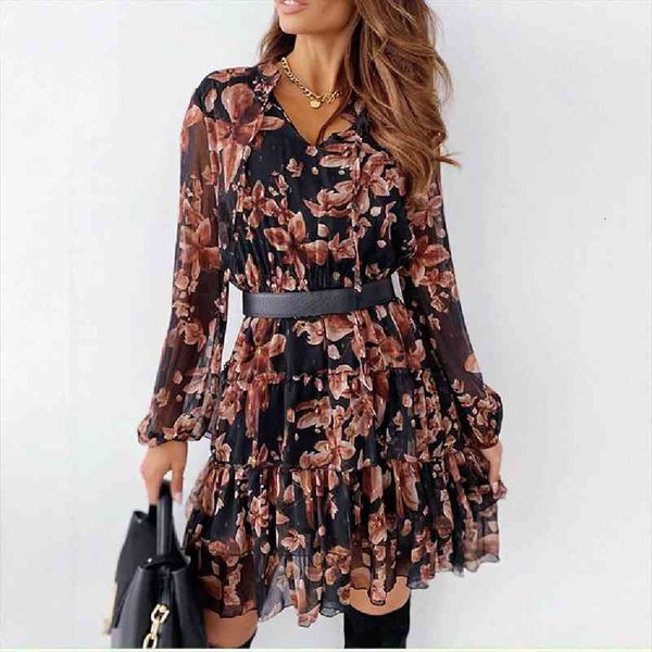 casual long sleeve floral print women dress mini autumn fashion v neck ruffle elegant party dresses spring fall robe femme, Black;gray
casual long sleeve floral print women dress mini autumn fashion v neck ruffle elegant party dresses spring fall robe femme, Black;gray