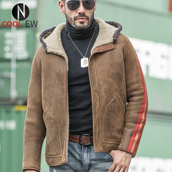 men's jackets luxury reversible genuine sheepskin jacket men casual hooded real fur coat male winter loose zipper outerwear plus size 5, Black;brown
men's jackets luxury reversible genuine sheepskin jacket men casual hooded real fur coat male winter loose zipper outerwear plus size 5, Black;brown