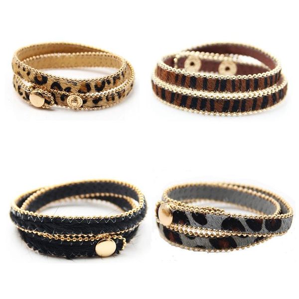 charm bracelets fashion retro double-deck horse hair leopard long leather bangle ethnic exaggerated adjustable women bracelet jewelry bijoux, Golden;silver
charm bracelets fashion retro double-deck horse hair leopard long leather bangle ethnic exaggerated adjustable women bracelet jewelry bijoux, Golden;silver