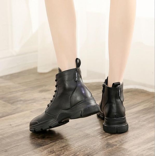 boots 2021 autumn and winter thick-soled lace round toe women's shoes side zipper 1, Black
boots 2021 autumn and winter thick-soled lace round toe women's shoes side zipper 1, Black