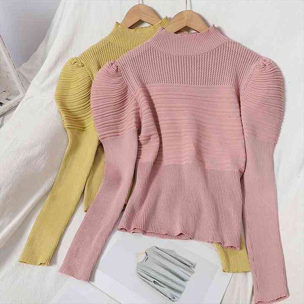 womens half turtleneck knitted women sweater crop woman slim full puff sleeve solid spring sweaters pullovers tee female, White;black
womens half turtleneck knitted women sweater crop woman slim full puff sleeve solid spring sweaters pullovers tee female, White;black
