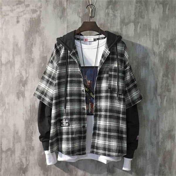 fashion autumn hooded collar plaid stitching sweatshirt men japanese drawstring loose casual hoodies 9a145 210923, Black;brown
fashion autumn hooded collar plaid stitching sweatshirt men japanese drawstring loose casual hoodies 9a145 210923, Black;brown