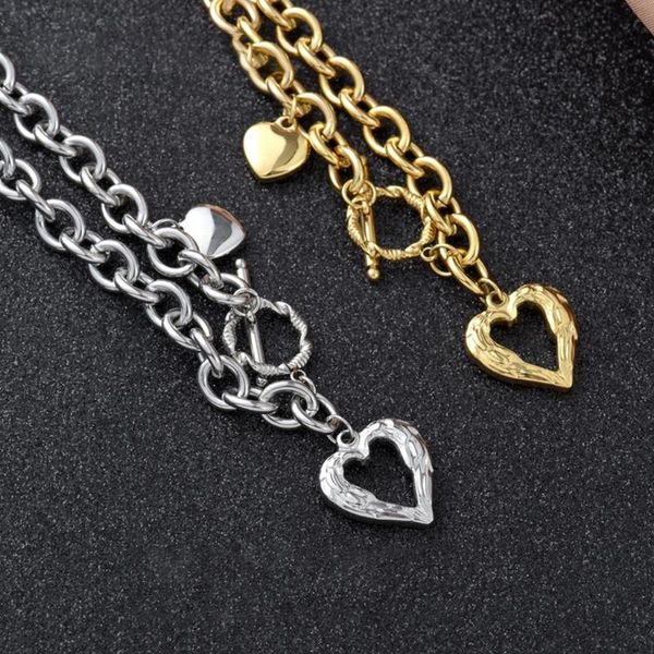 pendant necklaces titanium steel necklace female student fashion hip-hop heart-shaped clavicle chain hipster ot buckle jewelry, Silver
pendant necklaces titanium steel necklace female student fashion hip-hop heart-shaped clavicle chain hipster ot buckle jewelry, Silver