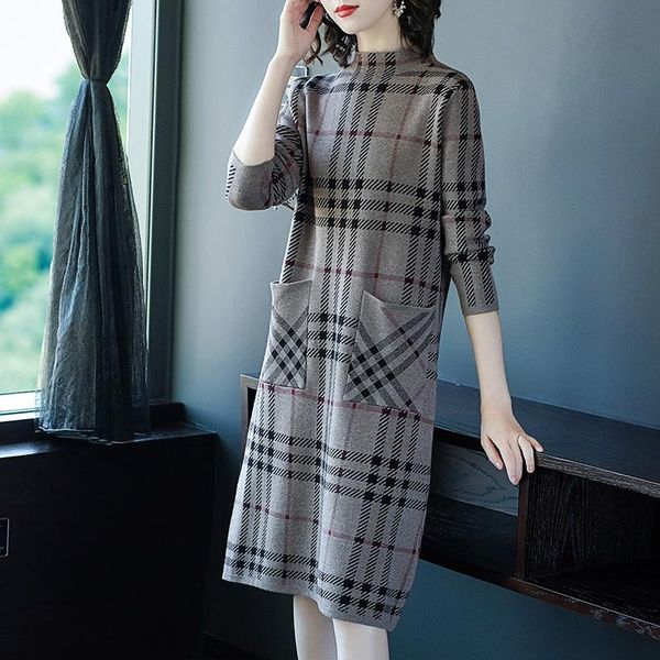 casual dresses 2021 autumn and winter pattern europe station will code easy apparent lean lead lattice knitting long fund dress, Black;gray
casual dresses 2021 autumn and winter pattern europe station will code easy apparent lean lead lattice knitting long fund dress, Black;gray