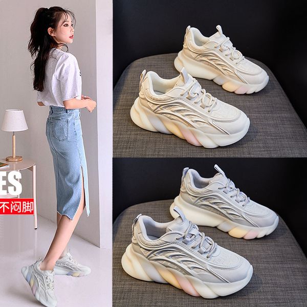 rainbow bottom dad shoes female 2021 spring student light breathable running elevated sports casual children, Black;white
rainbow bottom dad shoes female 2021 spring student light breathable running elevated sports casual children, Black;white