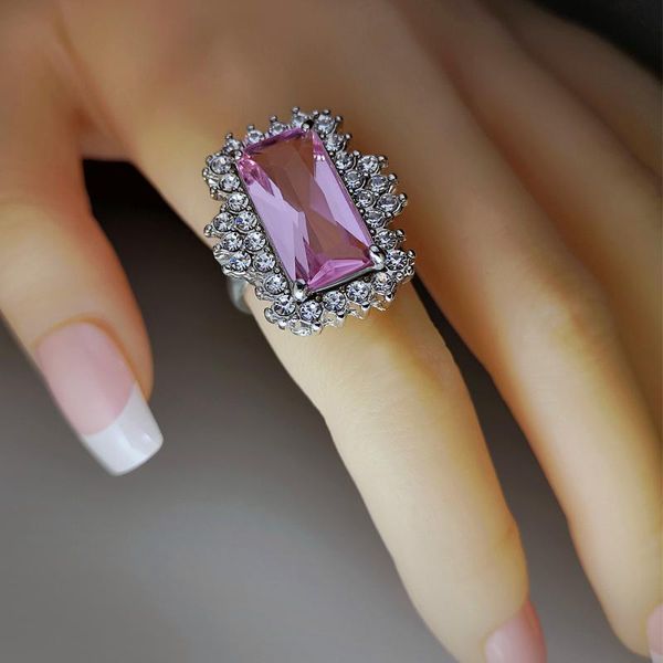 wedding rings luxury female crystal square thin ring classic silver color engagement charm pink zircon stone for women, Slivery;golden
wedding rings luxury female crystal square thin ring classic silver color engagement charm pink zircon stone for women, Slivery;golden