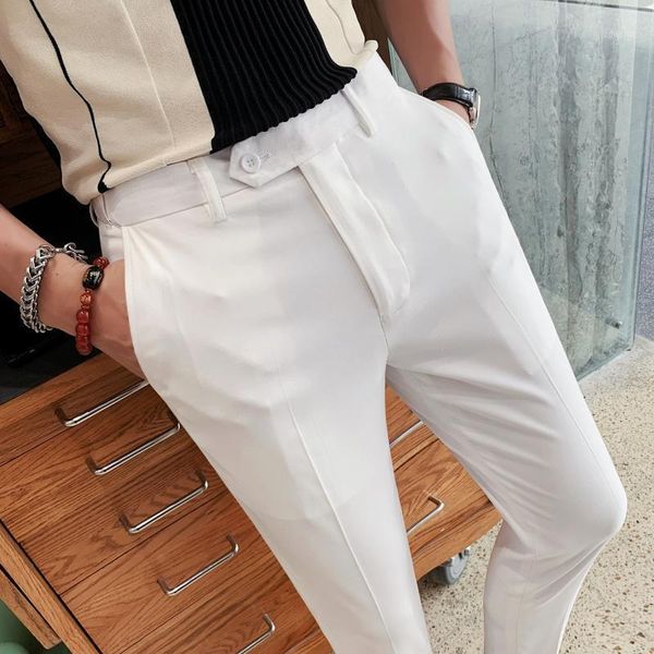 men's suits & blazers british style business dress pants men casual slim office social ankle length streetwear trousers pantalon homme, White;black
men's suits & blazers british style business dress pants men casual slim office social ankle length streetwear trousers pantalon homme, White;black