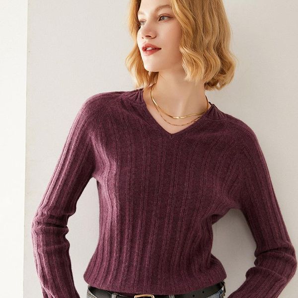 women's sweaters 2021 sweater v-neck knitted pullover long-sleeved 100% pure wool bottoming shirt, White;black
women's sweaters 2021 sweater v-neck knitted pullover long-sleeved 100% pure wool bottoming shirt, White;black
