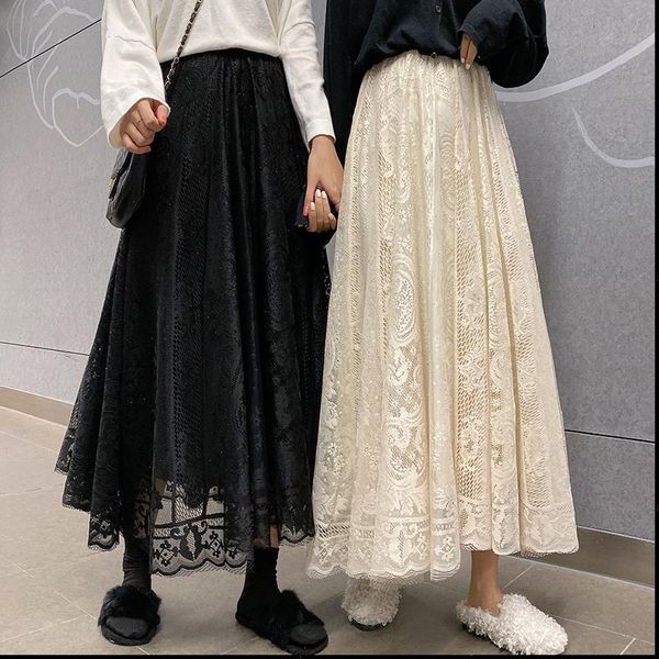 elastic high waist lace skirts women spring summer skirt 2021 korean elegant casual a line black apricot long maxi skirts x091
elastic high waist lace skirts women spring summer skirt 2021 korean elegant casual a line black apricot long maxi skirts x091