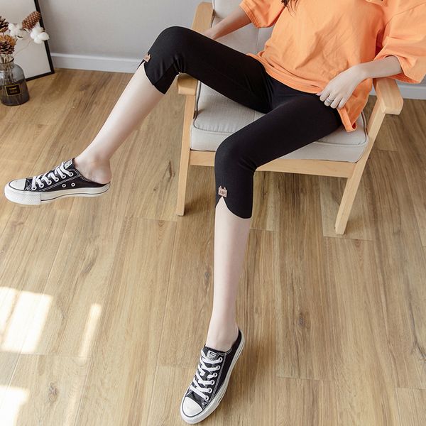 summer new cropped jump sports pants korean fashion leggings stretch breathable outer wear plus size plus-sized womens pants. brfs, Black
summer new cropped jump sports pants korean fashion leggings stretch breathable outer wear plus size plus-sized womens pants. brfs, Black